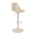 Modern Cream Bar Stool, Fabric Cushion & Metal Base - DINO VINCI