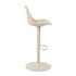 Modern Cream Bar Stool, Fabric Cushion & Metal Base - DINO VINCI