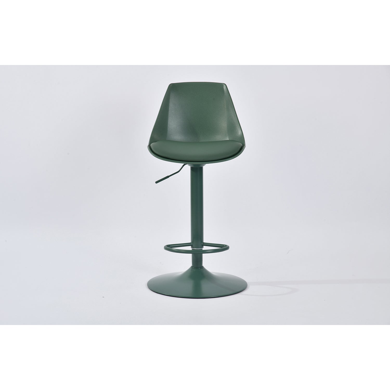 dino - green barstool - upholstered compact seating or footrest
