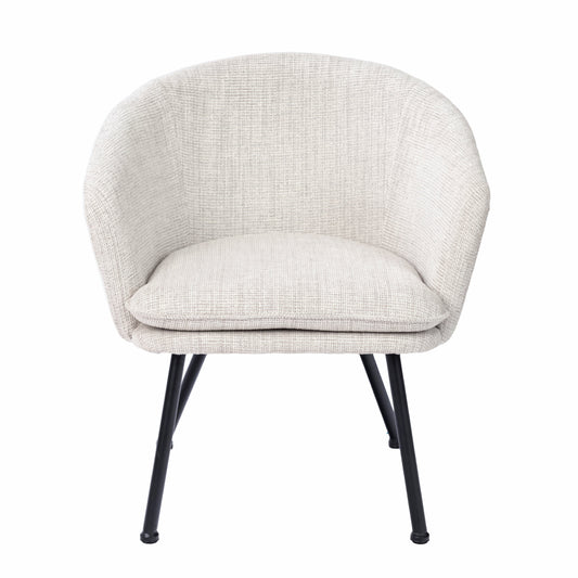 Dixier Fabric Beige Accent Chairs