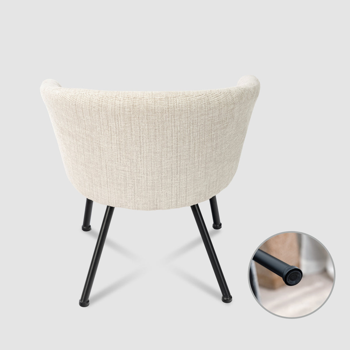 Dixier Fabric Beige Accent Chairs