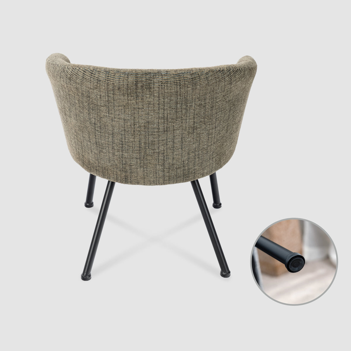 Dixier Fabric Beige Accent Chairs