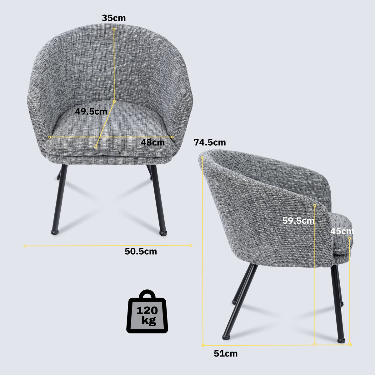 Dixier Fabric Beige Accent Chairs