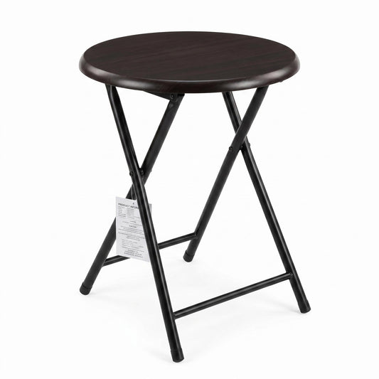 Modern Grey Folding Stool, Metal Frame & MDF Seat - DIXON DD