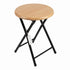 Modern Folding Stool, Metal Frame & MDF Seat - DIXON NAT