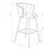 Doncic Suede Brown Bar Stool