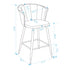 Doncic Suede Brown Bar Stool