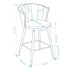 Doncic Suede Brown Bar Stool