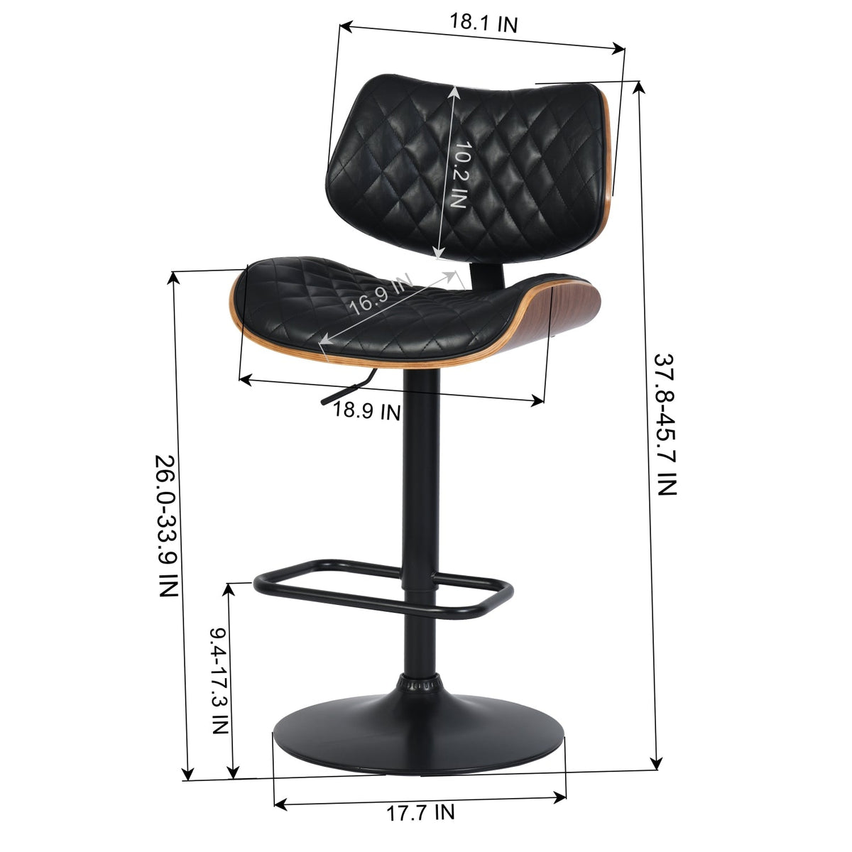 Donte 450Mm Base Bar Stools