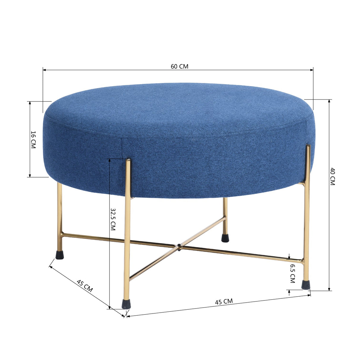Dunham Golden Frame Ottomans