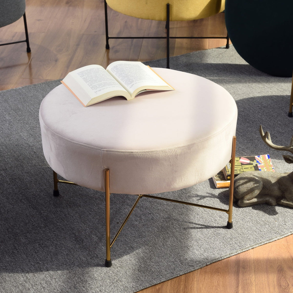 Dunham Golden Frame Ottomans