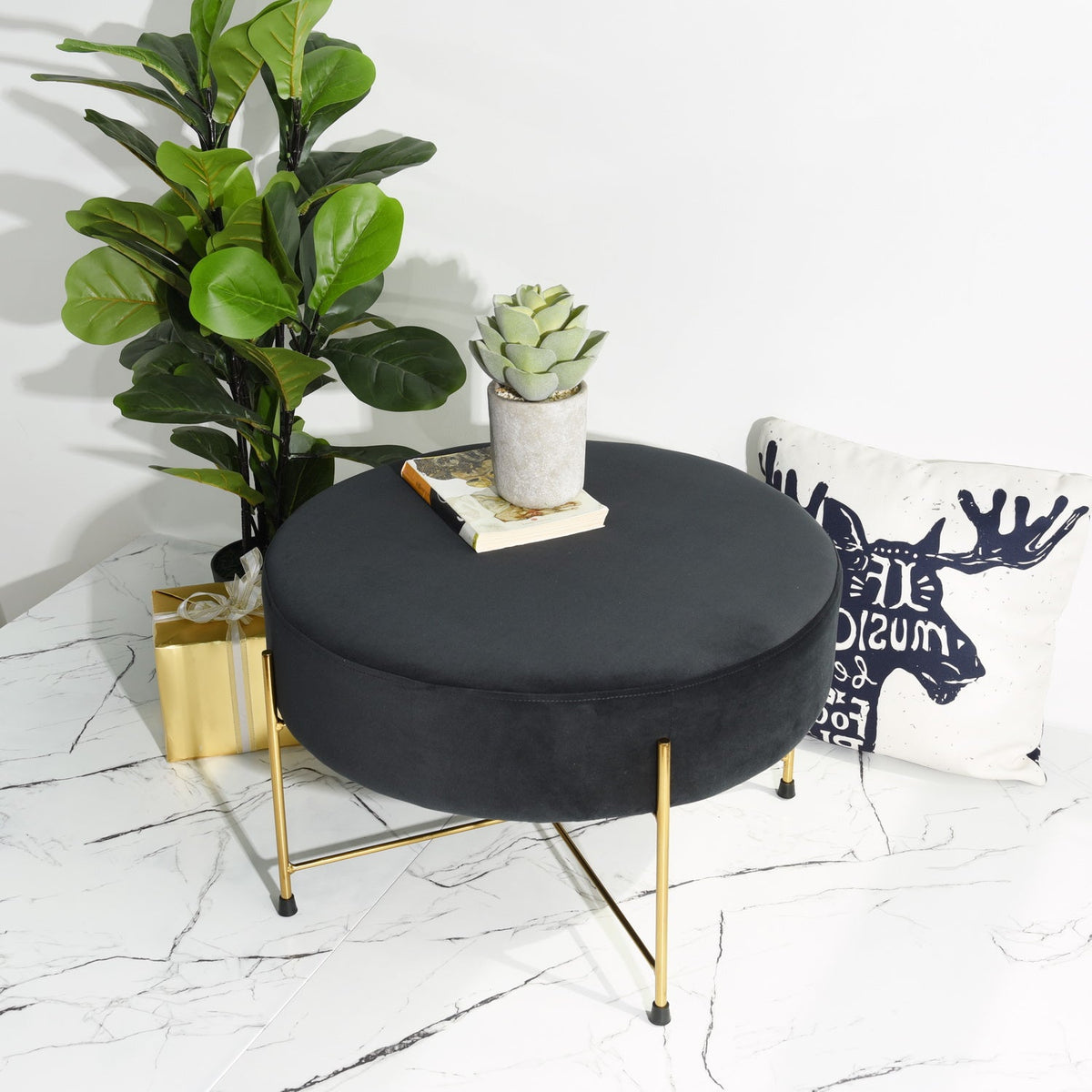 Dunham Golden Frame Ottomans