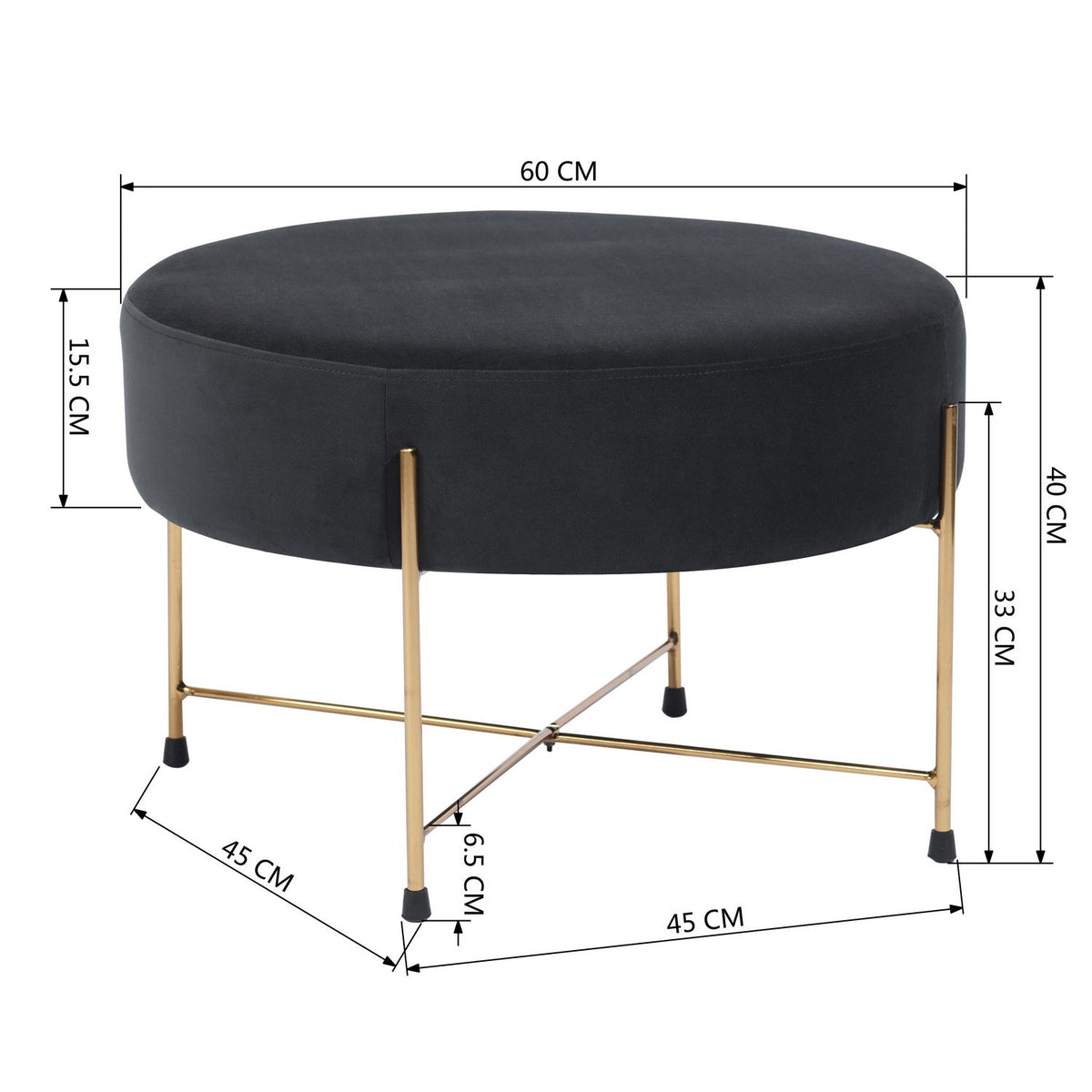 Dunham Golden Frame Ottomans