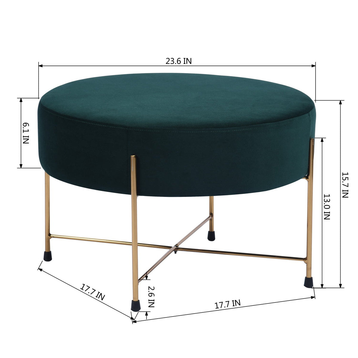 Dunham Golden Frame Ottomans