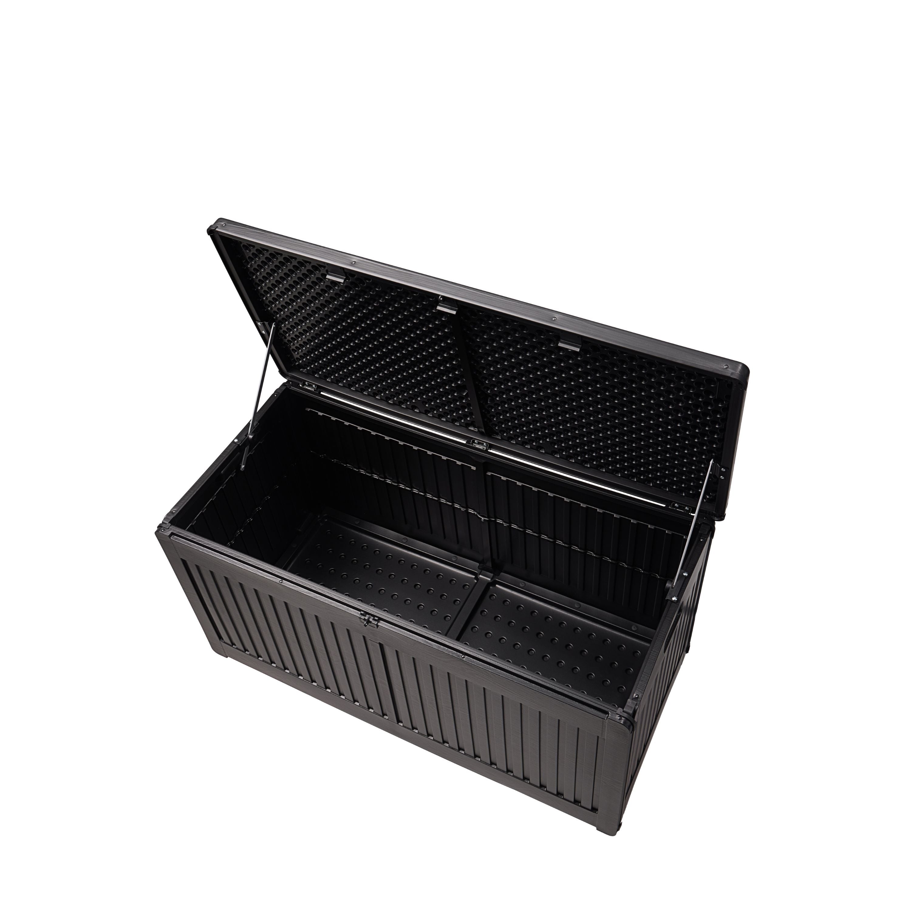 Modern Grey Storage, Iron-Plastic Deck Box - DUNK