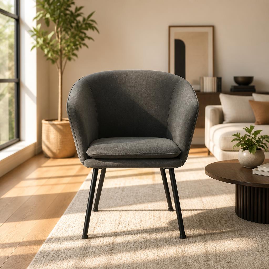 Dixier Terry Grey Accent Chairs