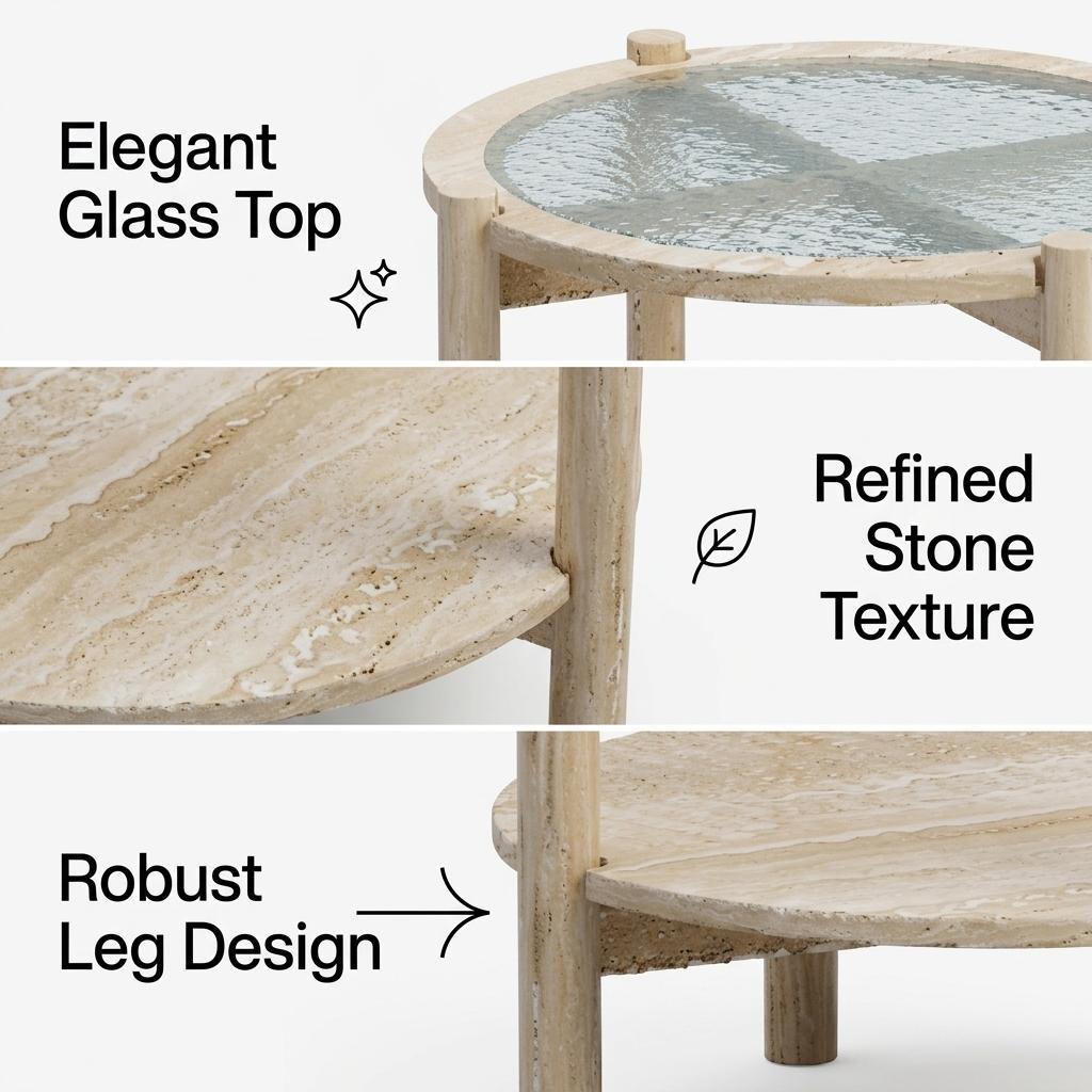 Modern Accent End Table, Compact Design - EEKTIEKS