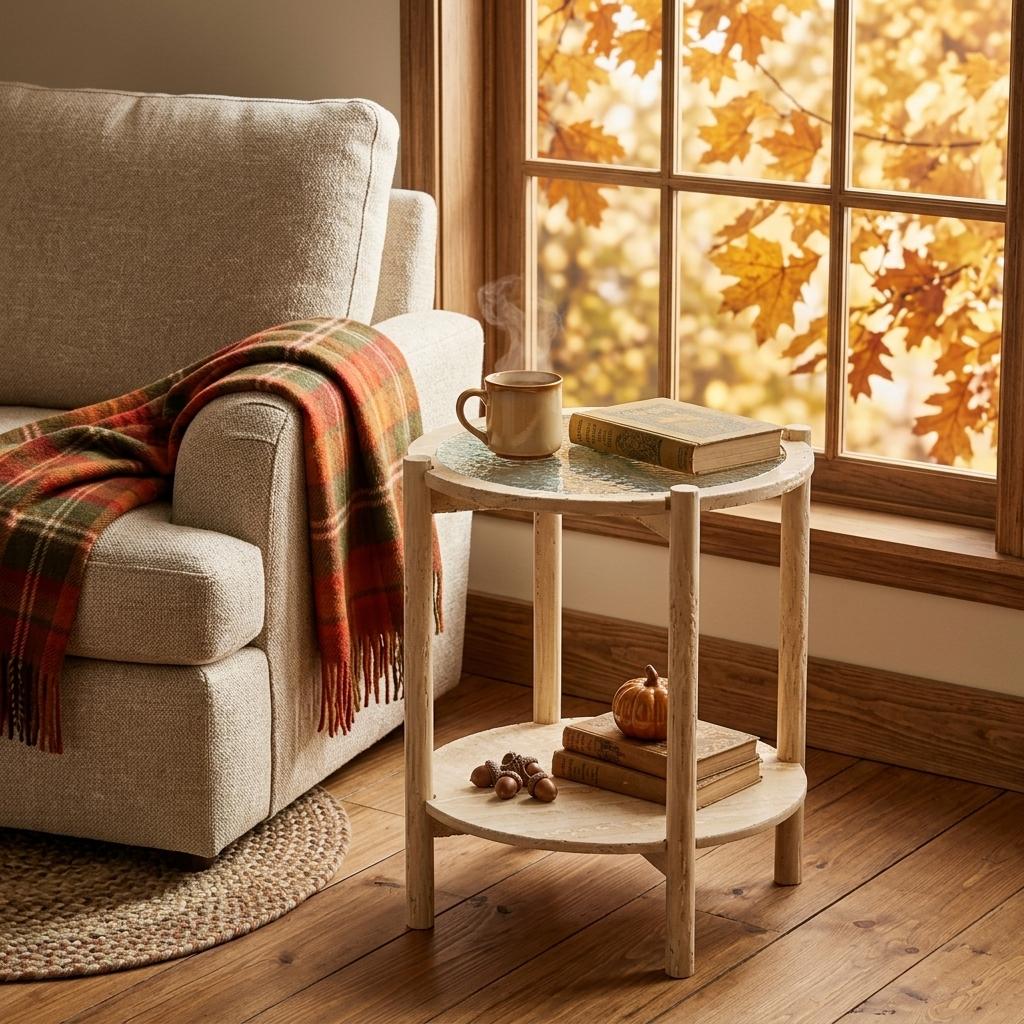 Modern Accent End Table, Compact Design - EEKTIEKS