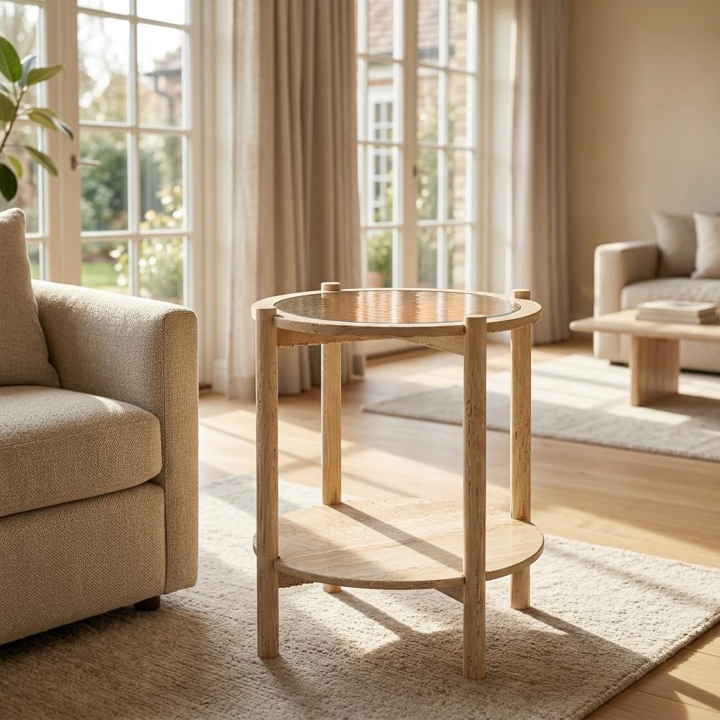 Modern Accent End Table, Compact Design - EEKTIEKS