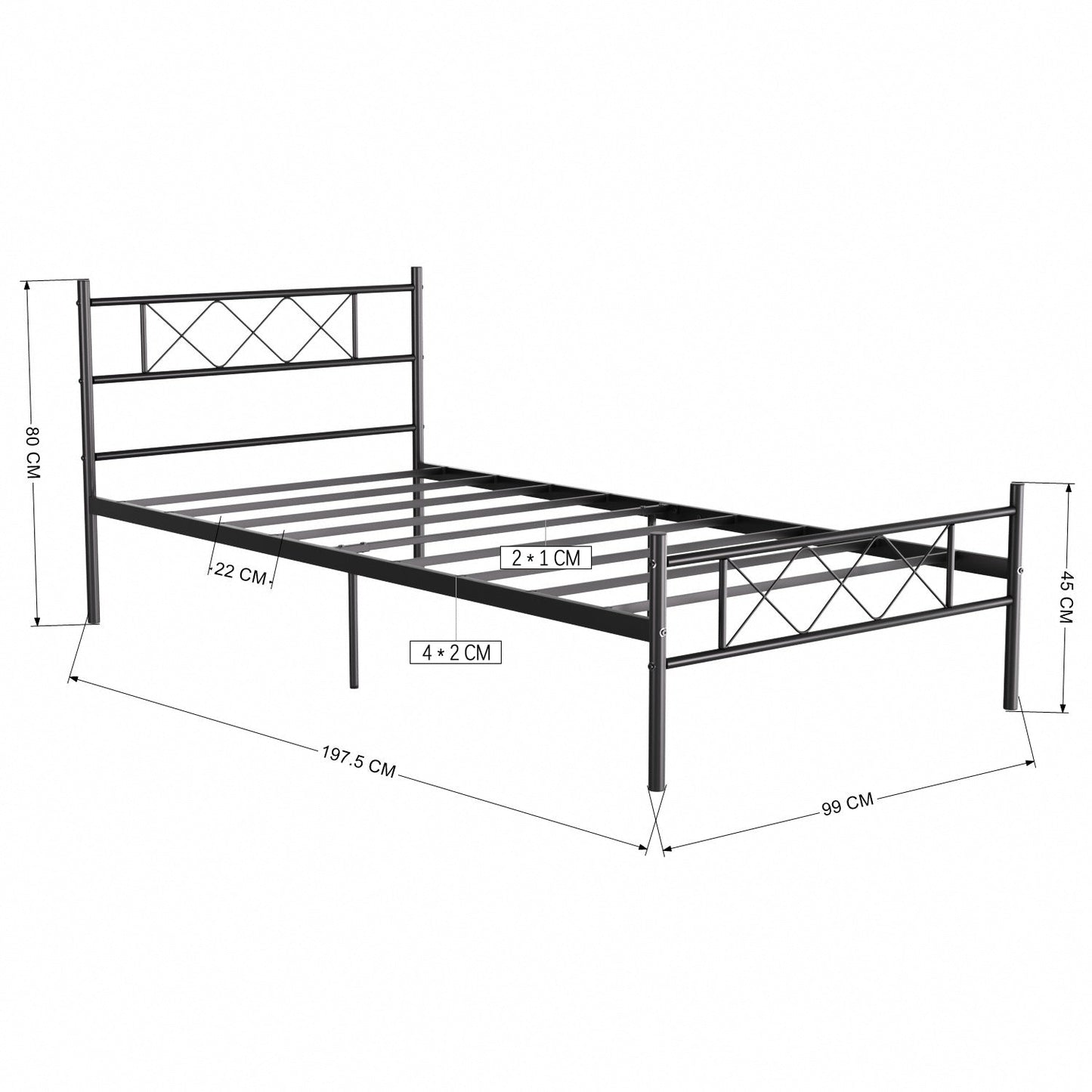 Elham  Twin Size Bed Frame