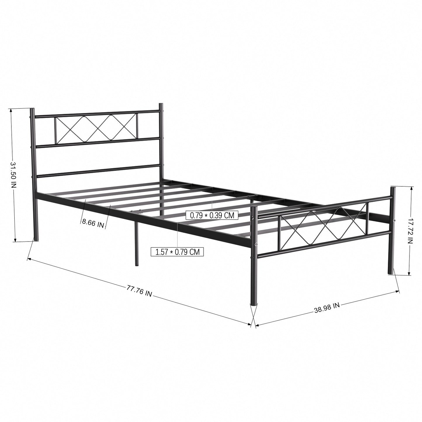 Elham  Twin Size Bed Frame