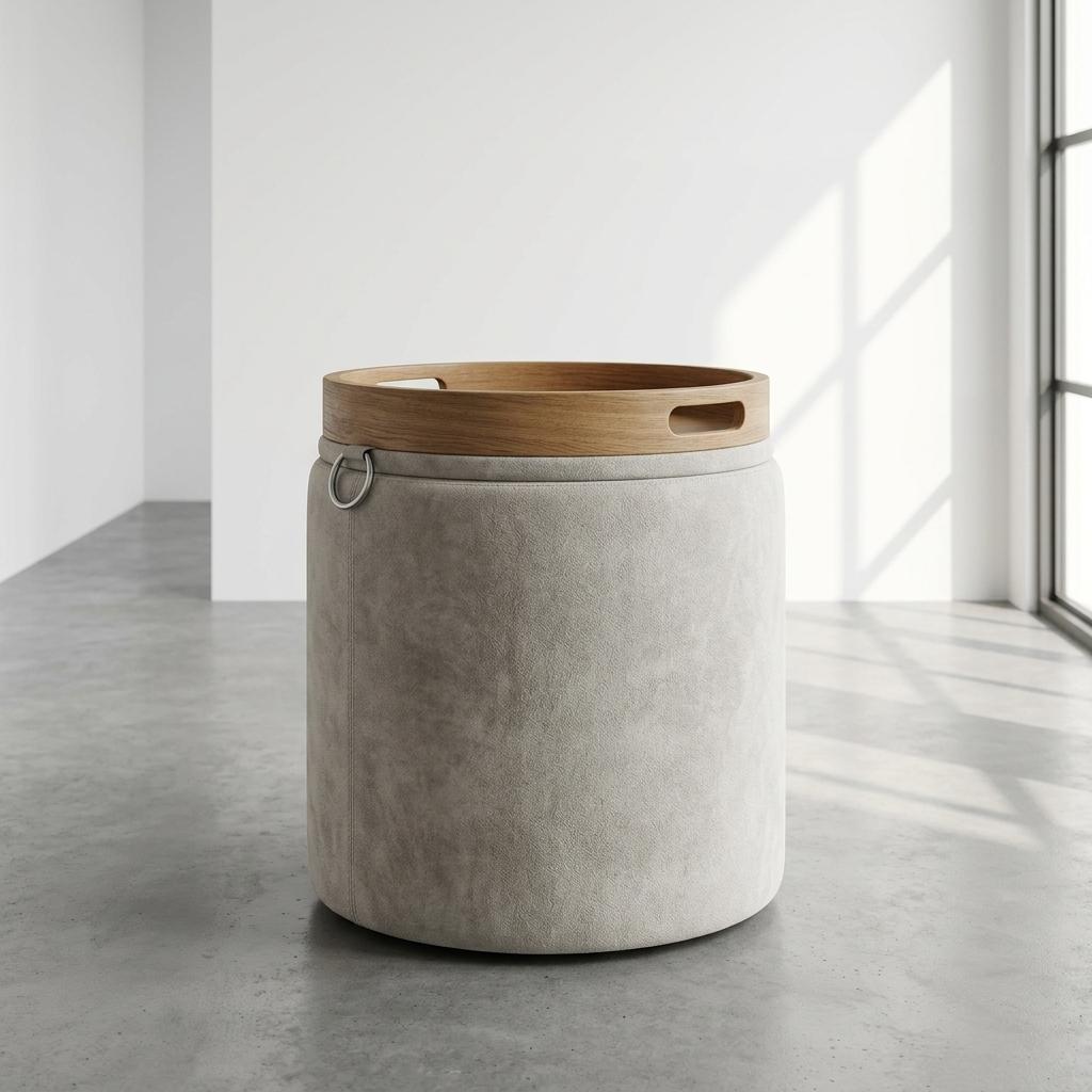 Modern Storage Bench, MDF Natural Finish - ELLEN NATURAL