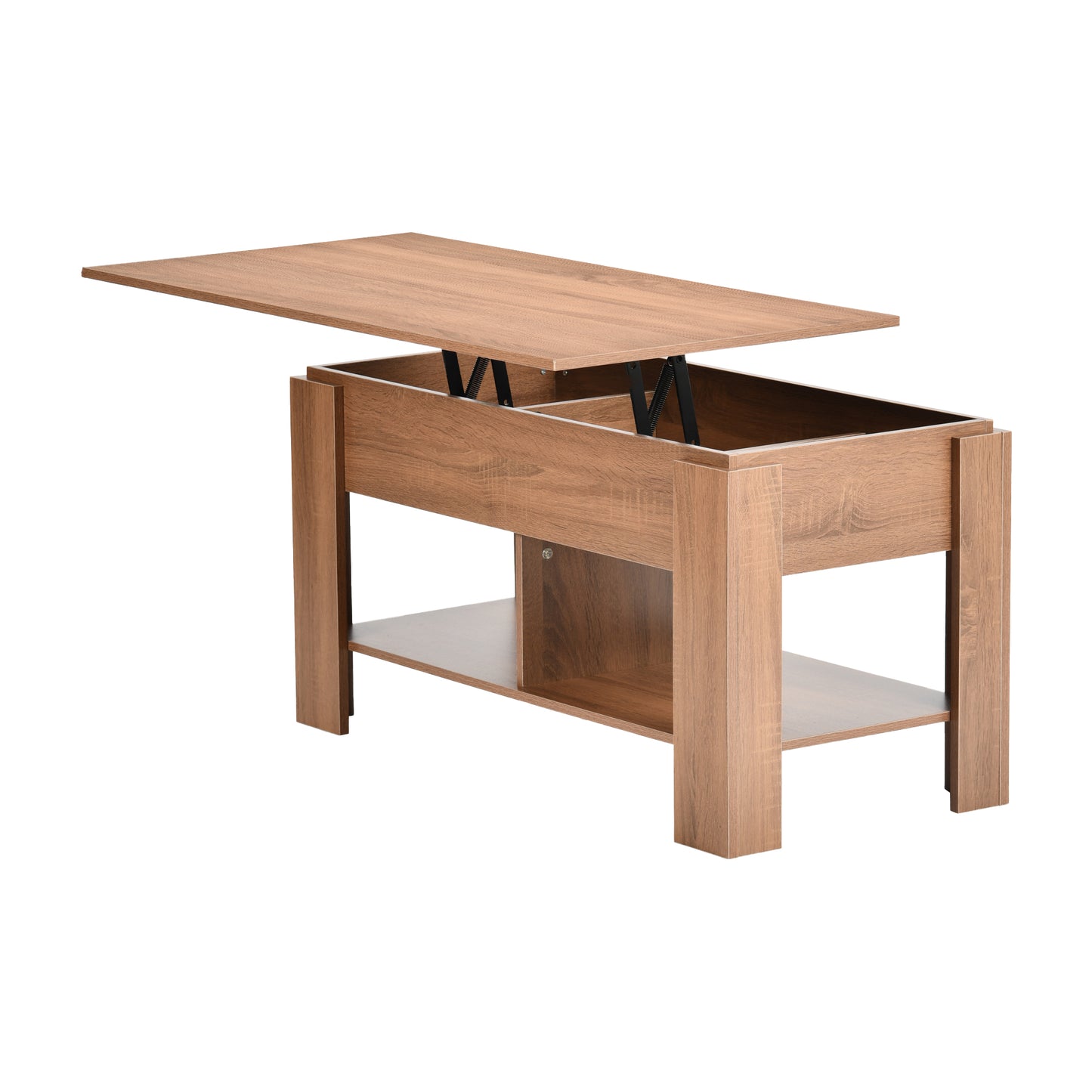 Modern Lift-Top Table, Brown Particle Board - ELOT BROWN 96