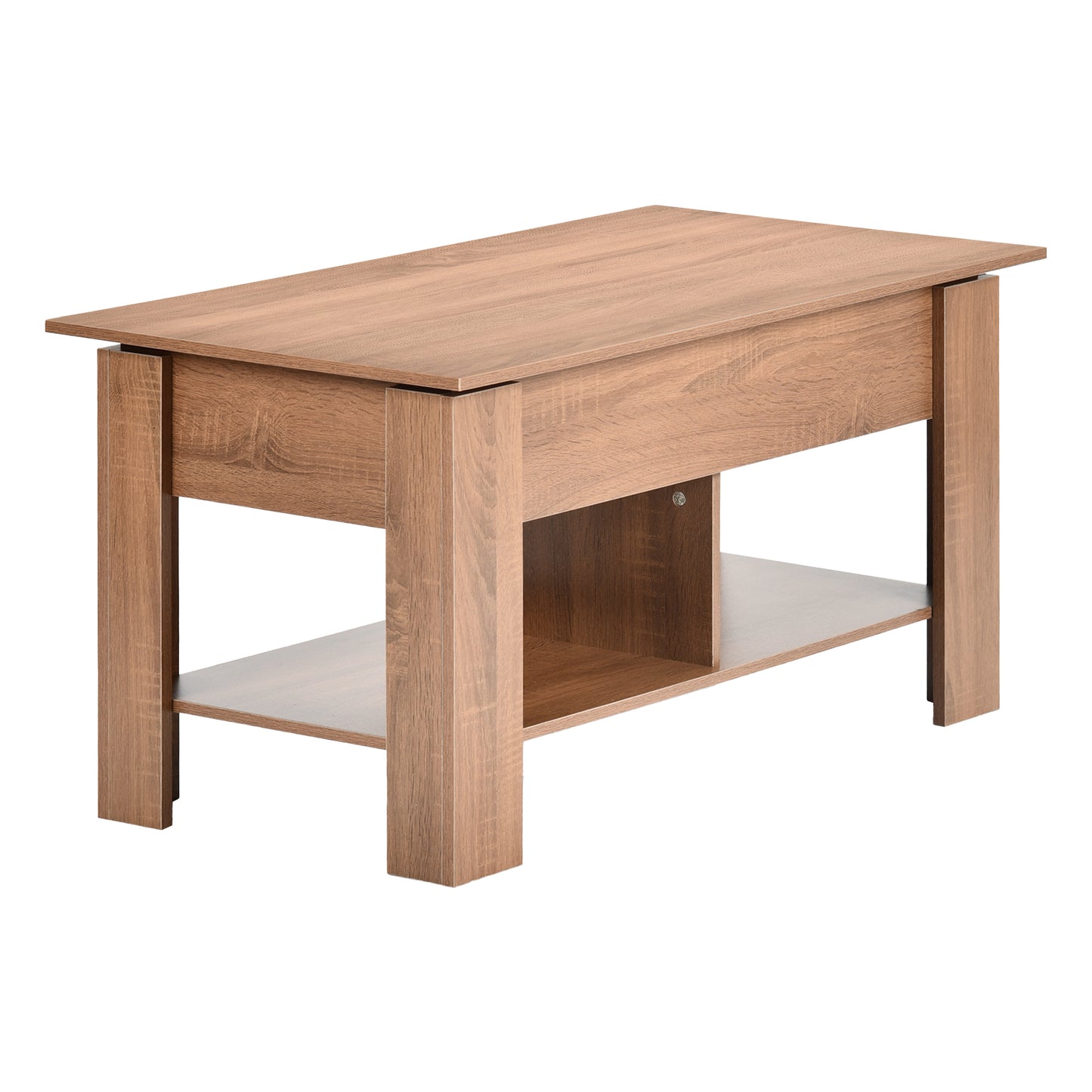 Modern Lift-Top Table, Brown Particle Board - ELOT BROWN 96