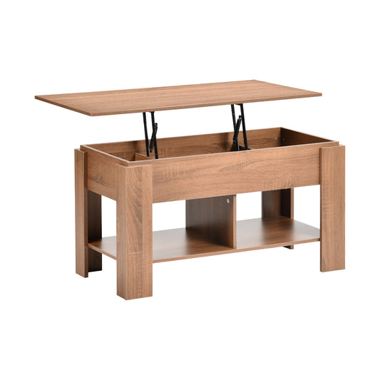 Modern Lift-Top Table, Brown Particle Board - ELOT BROWN 96