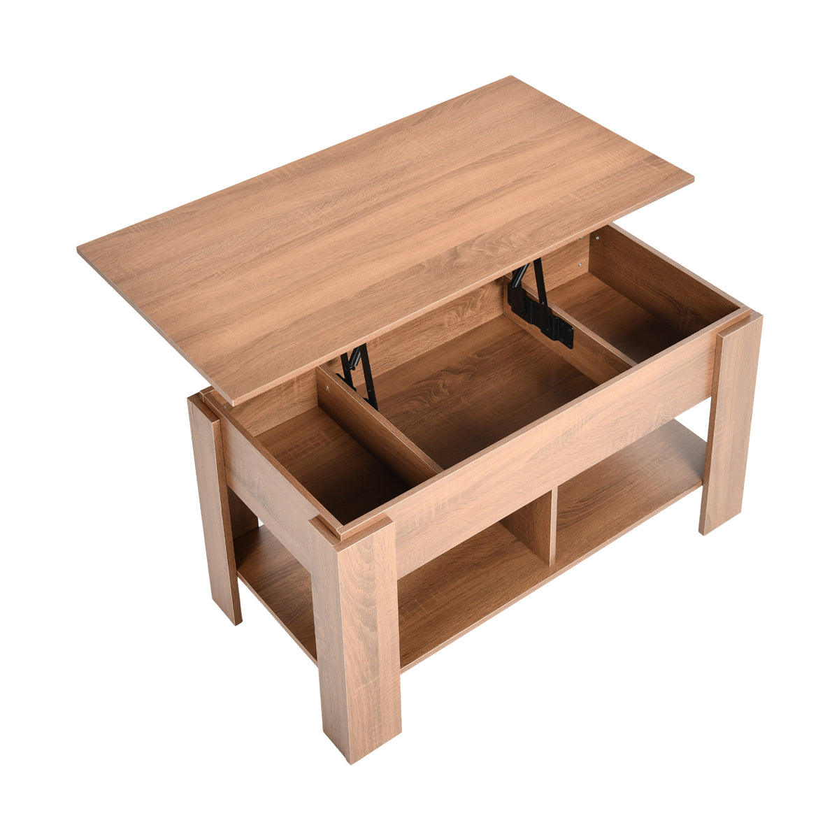 Modern Lift-Top Table, Brown Particle Board - ELOT BROWN 96