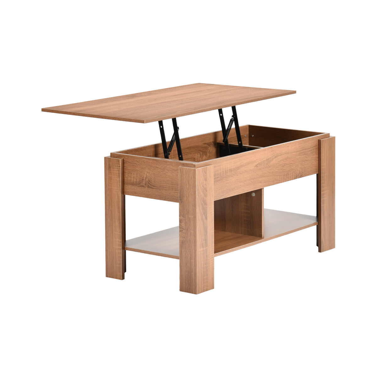 Modern Lift-Top Table, Brown Particle Board - ELOT BROWN 96