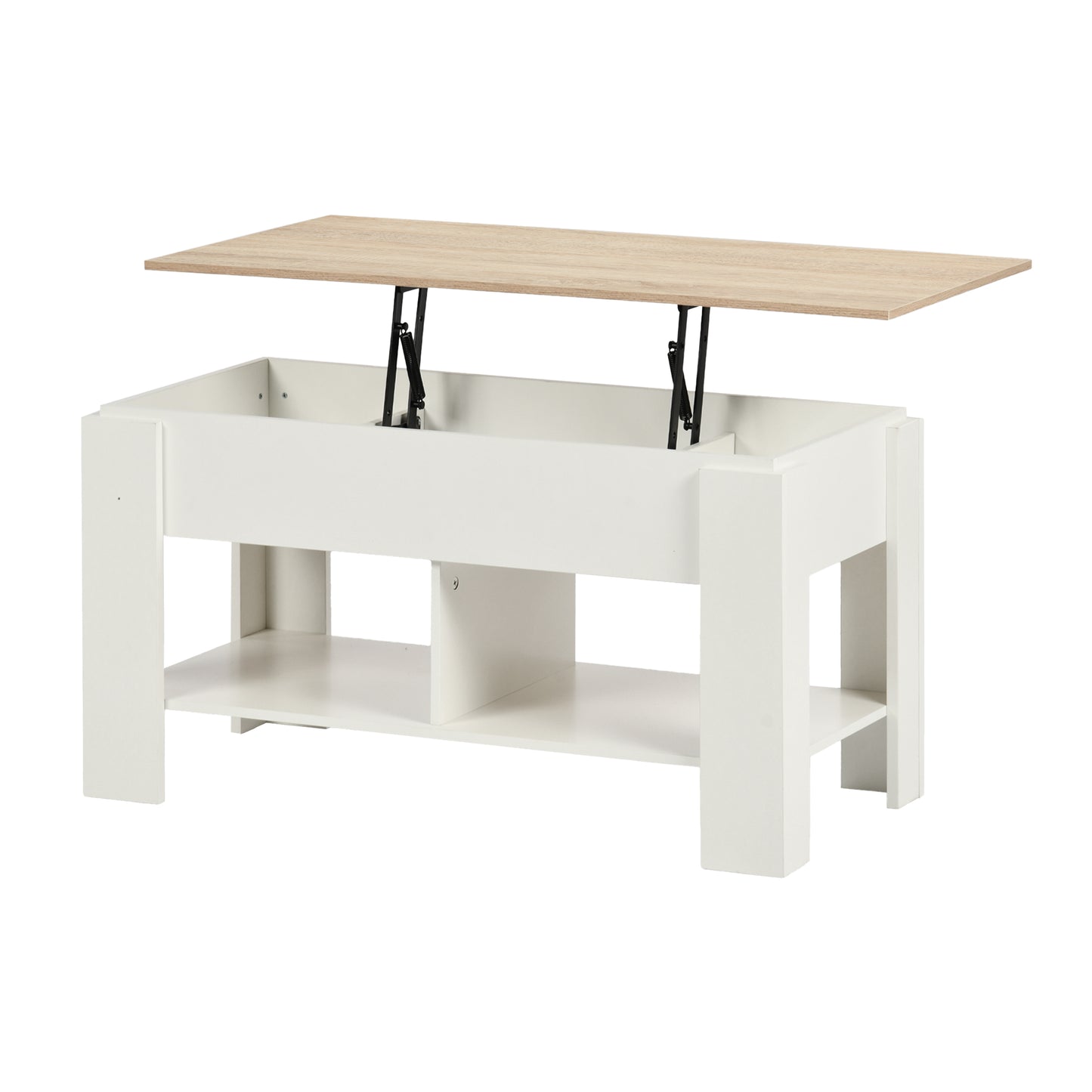 Modern Lift-Top Table, Particle Board, Space-Saving - ELOT WHITE OAK 96 A
