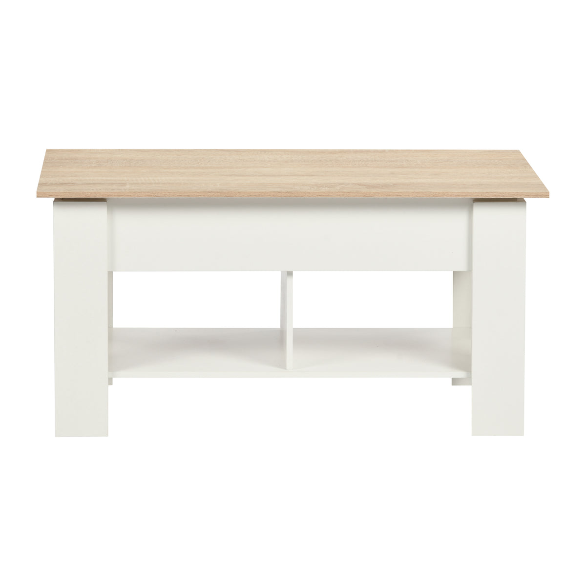 Modern Lift-Top Table, Particle Board, Space-Saving - ELOT WHITE OAK 96 A