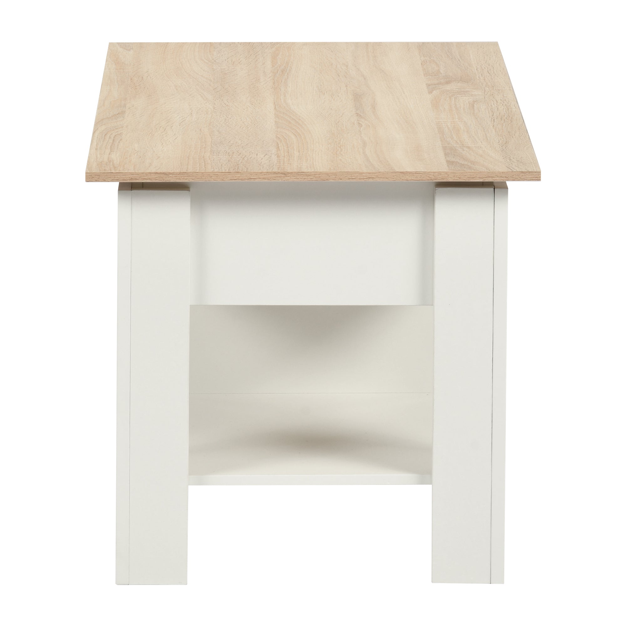 Modern Lift-Top Table, Particle Board, Space-Saving - ELOT WHITE OAK 96 A