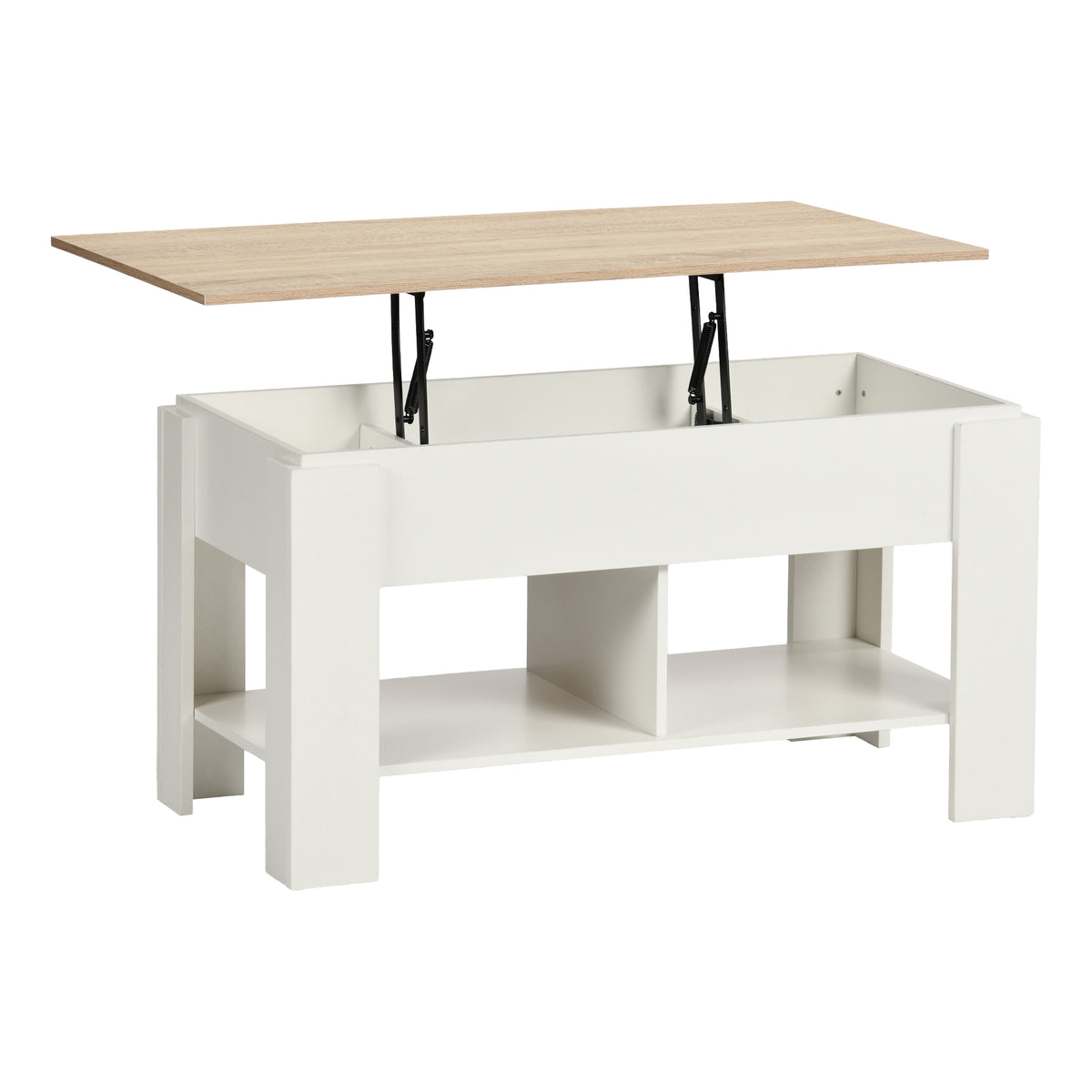 Modern Lift-Top Table, Particle Board, Space-Saving - ELOT WHITE OAK 96 A