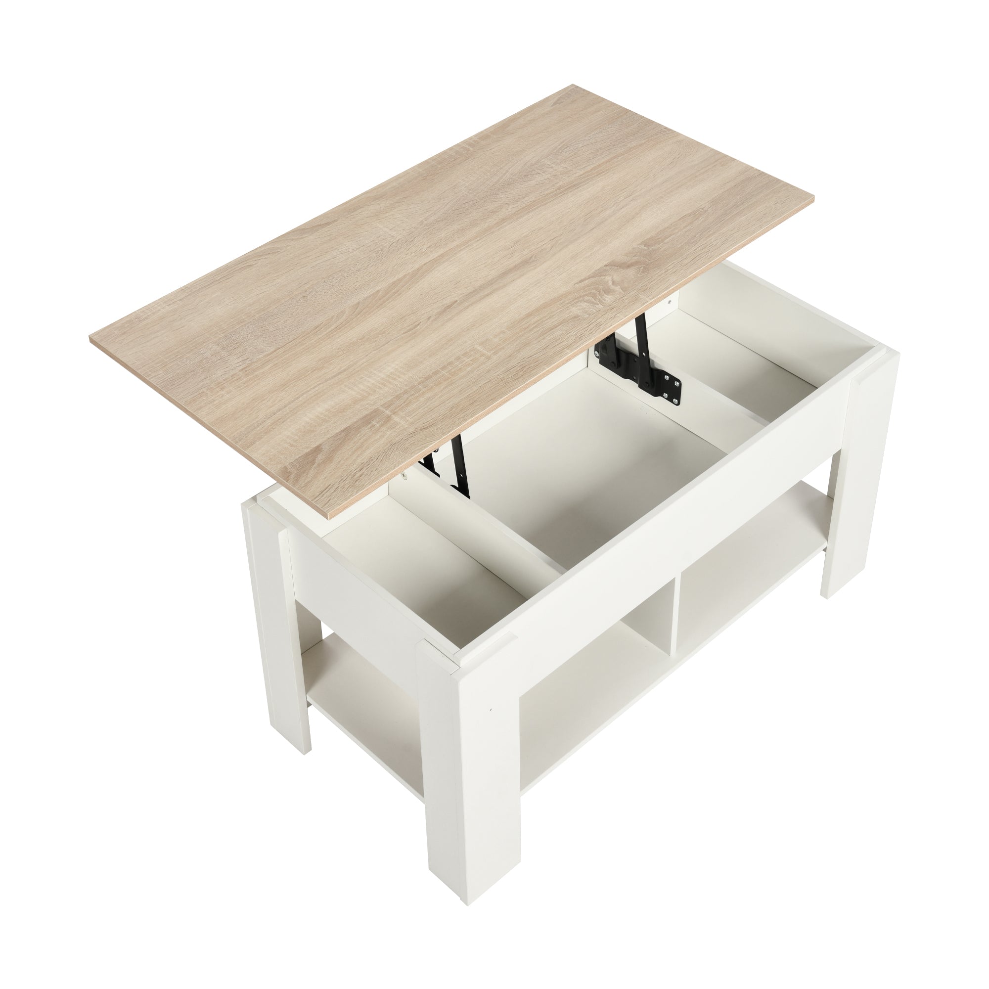 Modern Lift-Top Table, Particle Board, Space-Saving - ELOT WHITE OAK 96 A