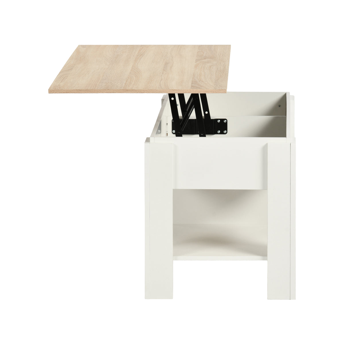 Modern Lift-Top Table, Particle Board, Space-Saving - ELOT WHITE OAK 96 A