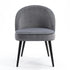 Modern Charcoal Fabric, Sleek Metal Frame - EMILIE Dining Chair