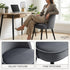 Modern Charcoal Fabric, Sleek Metal Frame - EMILIE Dining Chair