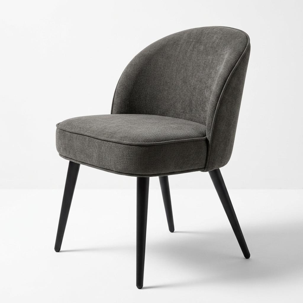 Modern Chenille Upholstered Dining Chair Set - Emilie Green