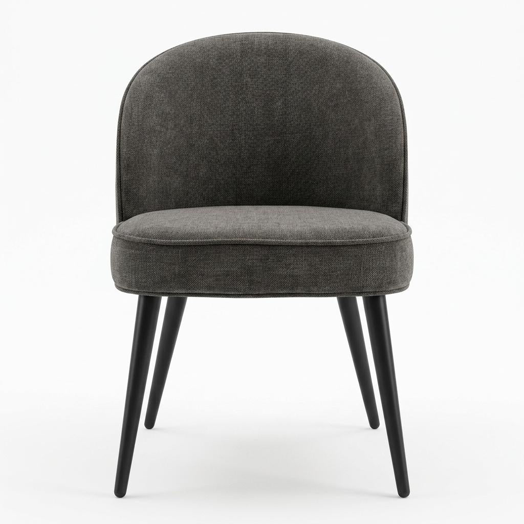 Modern Chenille Upholstered Dining Chair Set - Emilie Green