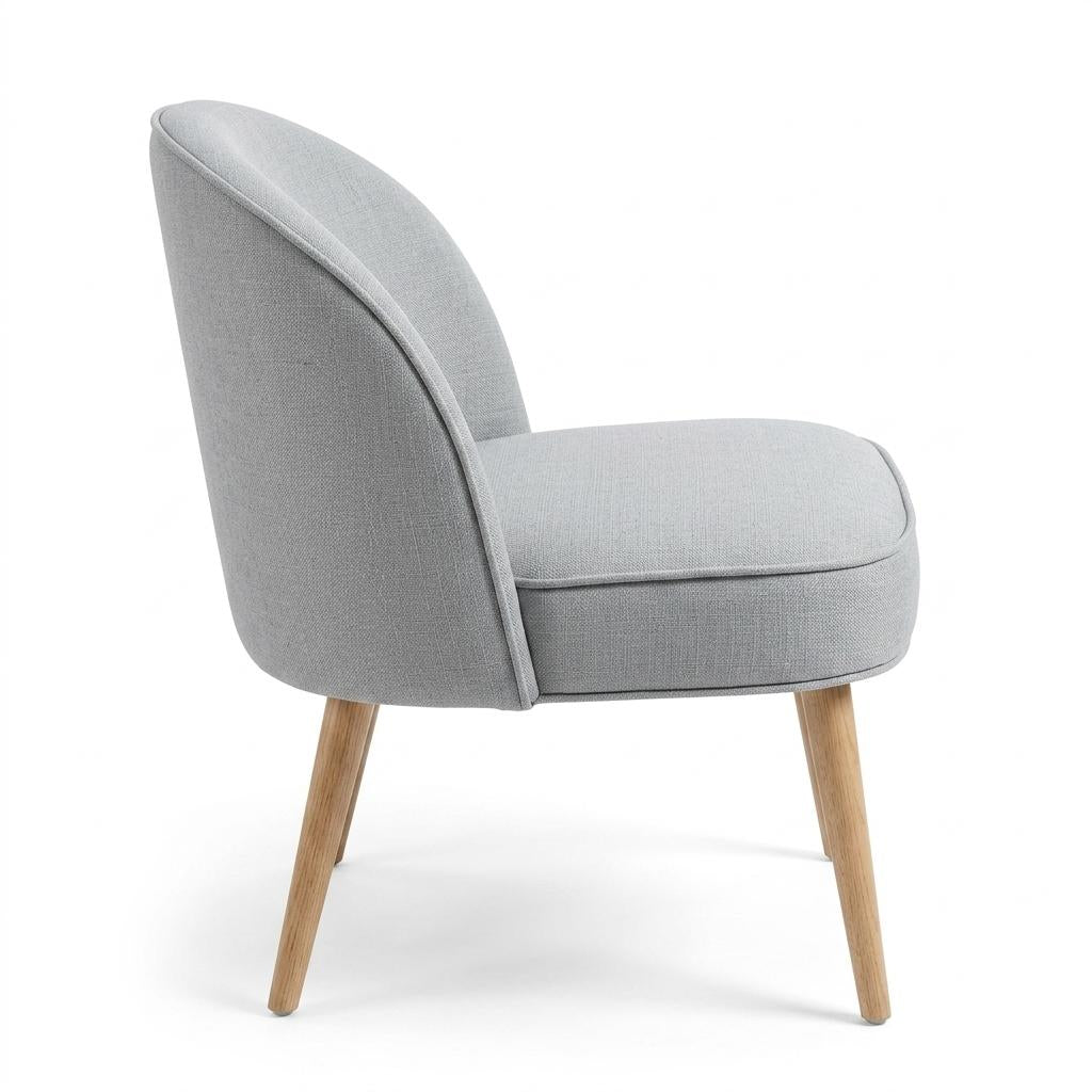 Modern Grey Upholstered Dining Chair - EMILIE GREY