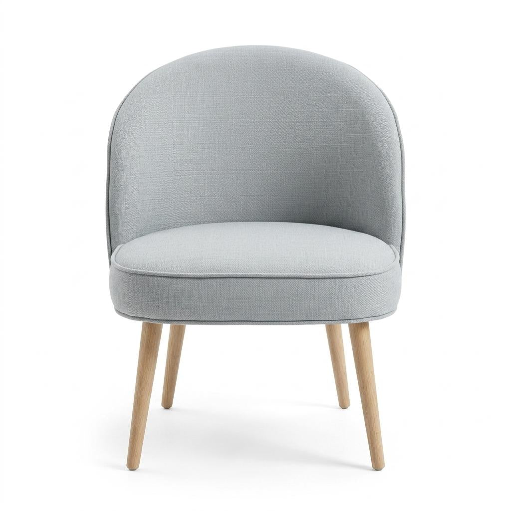 Modern Grey Upholstered Dining Chair - EMILIE GREY