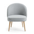 Modern Grey Upholstered Dining Chair - EMILIE GREY