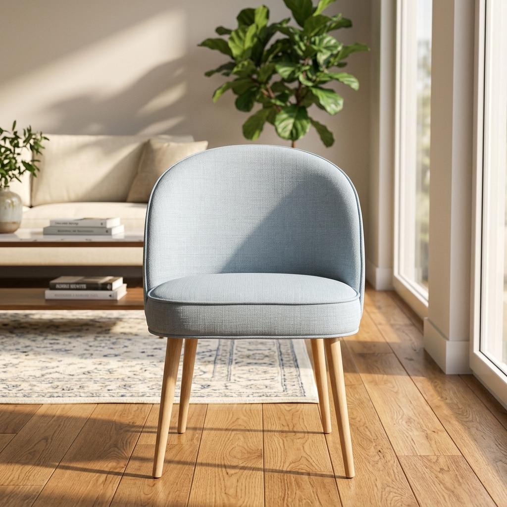 Modern Grey Upholstered Dining Chair - EMILIE GREY