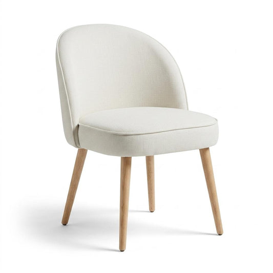 Modern Natural Fabric Dining Chair - EMILIE NATURAL