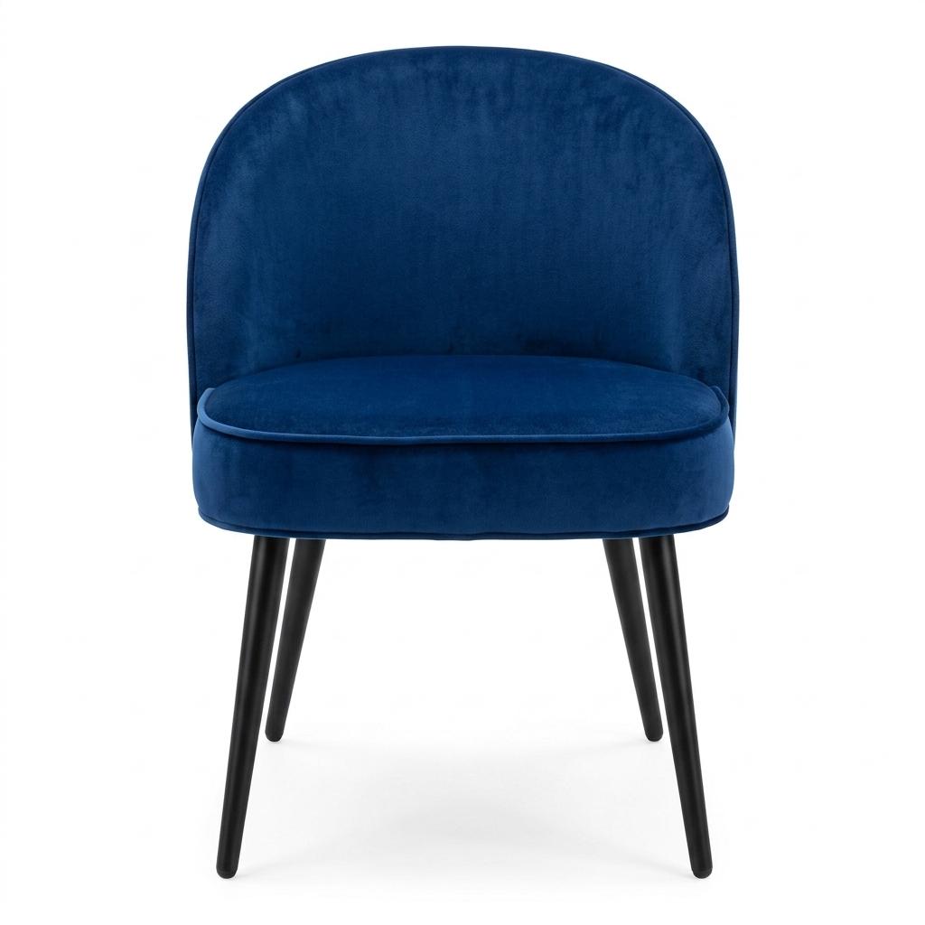 Modern Navy Upholstered Dining Chair - EMILIE NAVY