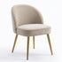 Modern Upholstered Dining Chair, White Fabric Seat – EMILIE OYST