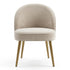 Modern Upholstered Dining Chair, White Fabric Seat – EMILIE OYST