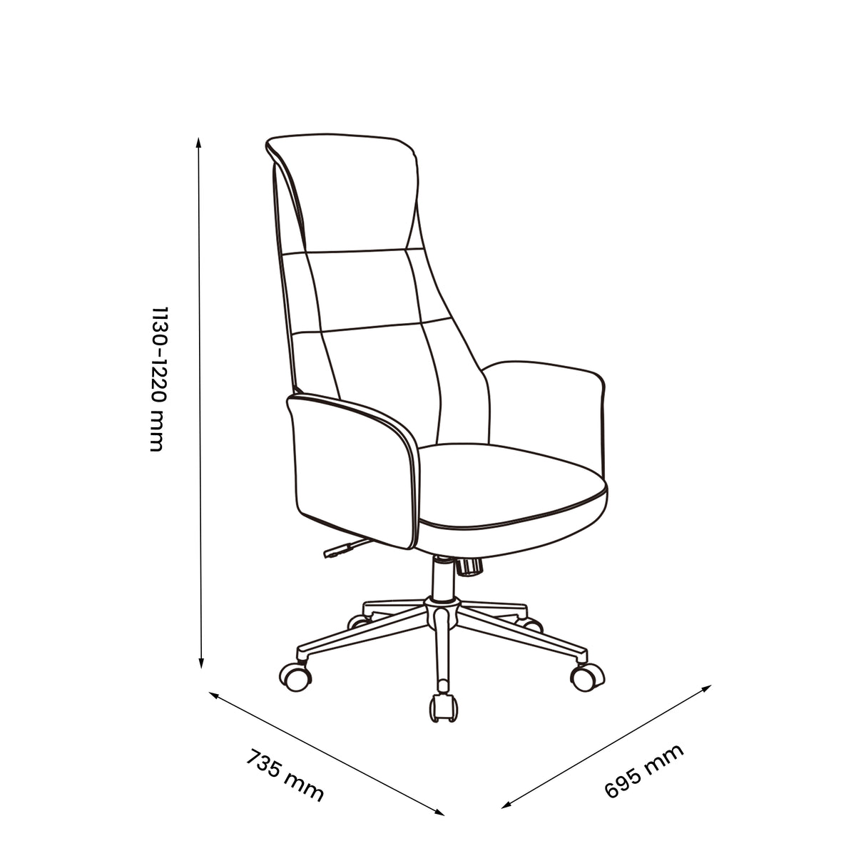 Modern Ergonomic PU Office Chair – EMMAO